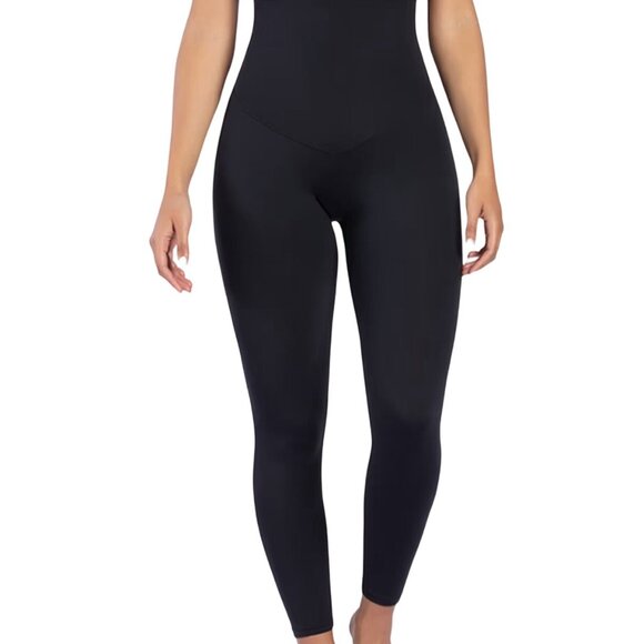 Curveez High Waist Leggings Stunning Shape Black Sz LG  CUR49709  NWOT - Picture 1 of 6